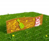 Забор из Экопластика "Музыкальные инструменты" (Модель9)