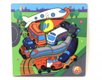 Рамка - вкладыш ГОЛОВОЛОМКА ТРАНСПОРТ (ХДФ, УФ печать)