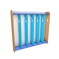 Шкаф для полотенец настенный, 6 ячеек