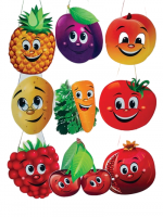 Набор сценических костюмов "Фрукты, овощи, ягоды" № 2,  9 шт