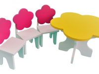 Набор мебели Стол + стулья "Цветочек"