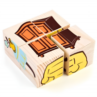 Кубики деревянные "Мебель"