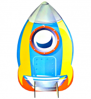 Ширма для сюжетно-ролевых игр РАКЕТА вид спереди