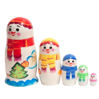 Матрешка "Снеговик" 5 в 1