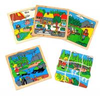 Разрезная картинка "Экология" (комплект из 4 шт)