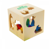 Сортер бизикуб деревянный "Зверята" (10 деталей)