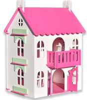 Кукольный домик “Дачный” розовый