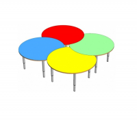 Стол-трансформер "Эллипс" (4 стола), 800х560 мм (ЛДСП)