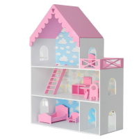 Кукольный дом  "Джем" с печатью обоев без мебели