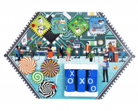 Бизиборд настенный ПРОГРАММИСТ. Серия ИЗУЧАЕМ ПРОФЕССИИ