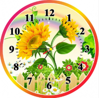 Часы с механизмом "Группа Подсолнушки"