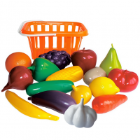 Игровой набор "Фрукты и овощи" в корзине