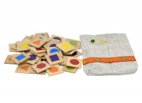 Развивающая игра мемори "Цветная геометрия" в мешочке