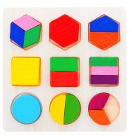 Головоломка фигуры Дроби и целое до 1/3