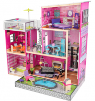 Дом мечты Барби "Глянец", с мебелью 35 предметов и бассейном