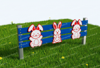 Забор из Экопластика "Зайчата 2"