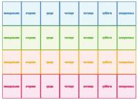 Игра-лото "Деньки-недельки"