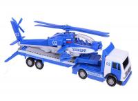 Инерционный трейлер "Полиция" с вертолетом (свет, звук)