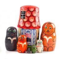 Матрешка: Сказка "Теремок" (7-кукольная)