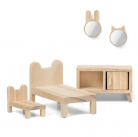 Набор деревянной мебели для домика;Сделай сам; Спальня