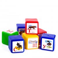 Кубики пластмассовые  «АБэВэГэДейка», 9 элементов
