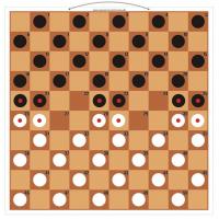 Доска магнитная шашечная стоклеточная 62 см