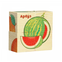 Кубики деревянные "Фрукты"
