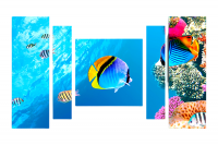 Модульная картина "Тропические рыбки"