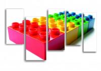 Модульная картина "По мотивам Лего"