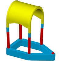 Песочница с крышей пластиковая "Кораблик"