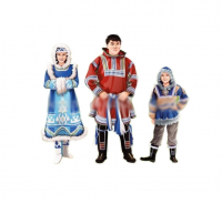 Композиция уличных фигур "Семья хантов"