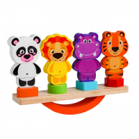 Пирамидка логическая-балансир "Зверята"