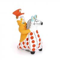 Дымковская игрушка "Всадник № 2" 8-9 см