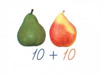 Счетный материал на магнитах "Груши"