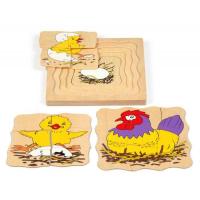Пазл "Курочка" 4 слоя