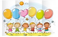 Декорация (задник сцены) "Вместе весело шагать"