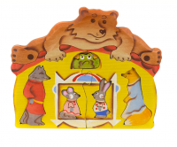 Пазл из дерева ТЕРЕМОК С МЕДВЕДЕМ