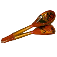 Ложки музыкальные березовые в станке с бубенцами