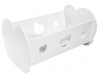 Кроватка-люлька для кукол Мини, цвет: белый