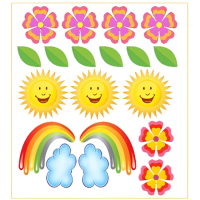 Комплект интерьерных наклеек "8 Марта"