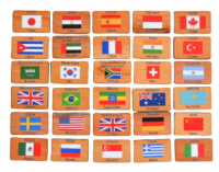 Мемори "Флаги мира" в картонной коробочке (60 фишек)