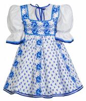 Танцевальное платье "Гжель голубая" (элит)