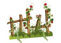 Декорация напольная "Забор с листьями и ягодами"