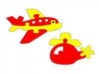 Мозаика мягкая "Самолетик и вертолетик"