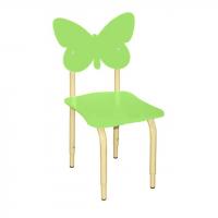 СТУЛ ДЕТСКИЙ НА МЕТАЛЛОКАРКАСЕ РЕГУЛИРУЕМЫЙ "БАБОЧКА" лайм