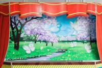 Экран для кукольного театра весна-деревня