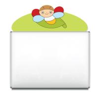 Декорация для магнитной доски "Жук на листке"