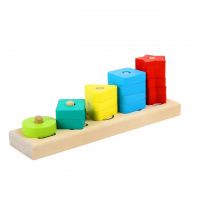 Пирамидка «Счёты», 5 видов фигур