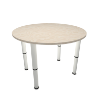 Стол круглый, регулируемый по высоте (г.р. 0-3), d=700 мм, березовый мультиплекс