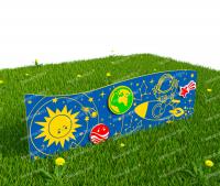 Забор из Экопластика "Космическое пространсто" (Модель1)